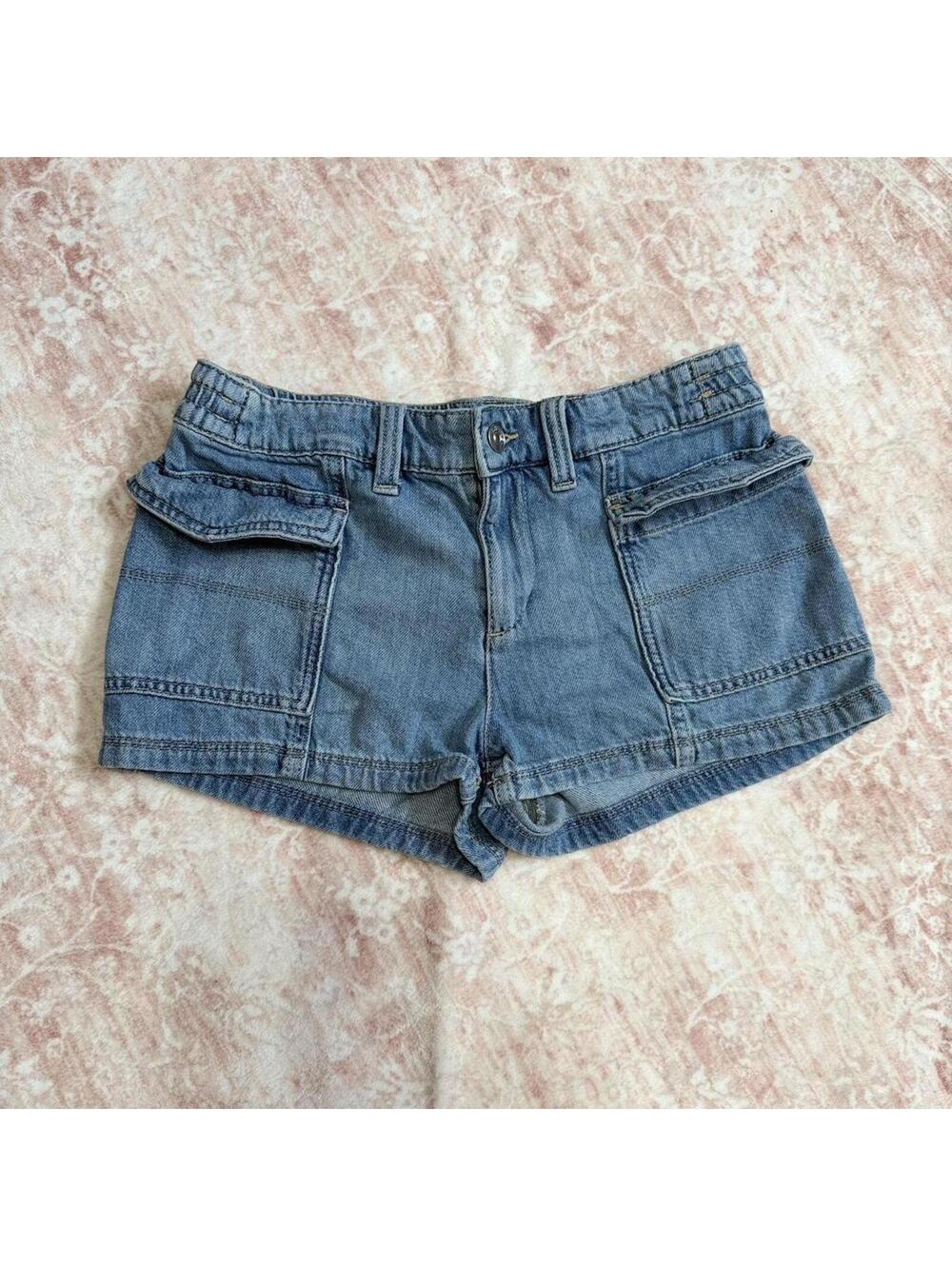 Utility Pocket Denim Shorts Size 4